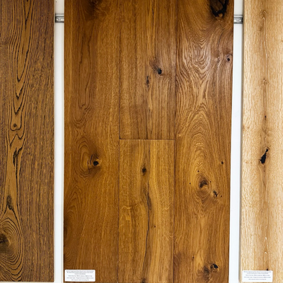 Boston Engineered Real Wood French Oak Smoked Brushed Oiled Handscraped Sunken Filler